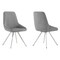 Armen Living Skye Swivel Gray Velvet and Brushed Stainless Steel Dining Room Chairs, PK2 LCSKSIGR - alternate 1